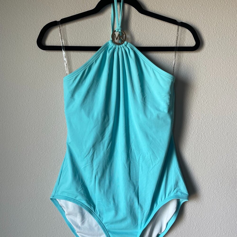 Michael Kors One Piece Teal Swimsuit - Size 12